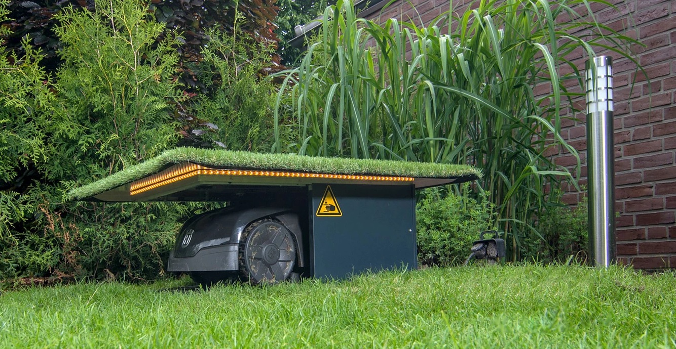 Ondergrondse garage voor robotmaaier Tuin Park Techniek